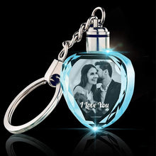 Load image into Gallery viewer, Paradise for Pets -  Custom Crystal - Keychain Heart Shape
